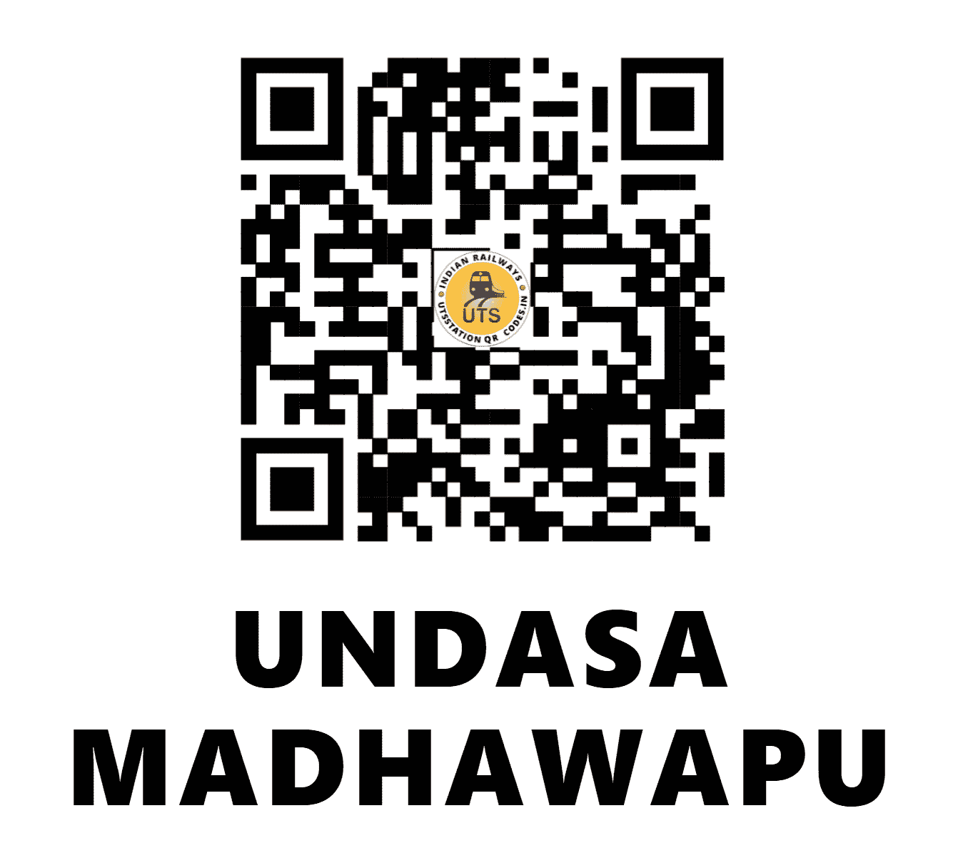 UTS QR Code for UNDASA MADHAWAPU - UDM (WR - MADHYA PRADESH)